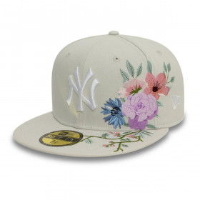 Gorra 59Fifty New York Yankees MLB Floral Light Beige