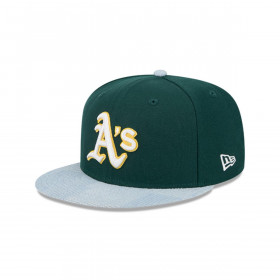 Gorra 59Fifty Oakland Athletics MLB Patch Denim Verde Oscuro