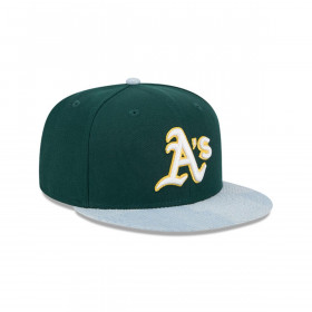 Gorra 59Fifty Oakland Athletics MLB Patch Denim Verde Oscuro