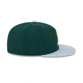 Gorra 59Fifty Oakland Athletics MLB Patch Denim Verde Oscuro