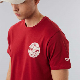 Polera New Era Heritage Hall Tee Dark Red