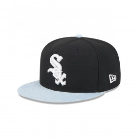 Gorra 59Fifty Chicago White Sox MLB Patch Denim Negro