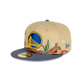 Gorro 59fifty NBA Golden State Warriors Team Landscape Beige