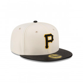 Gorro 59fifty MLB Pittsburgh Pirates Leather Visor White