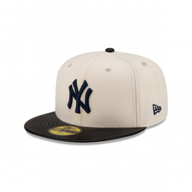 Gorro 59fifty MLB New York Yankees Leather Visor White