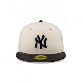 Gorro 59fifty MLB New York Yankees Leather Visor White