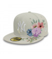 Gorra 59Fifty New York Yankees MLB Floral Light Beige