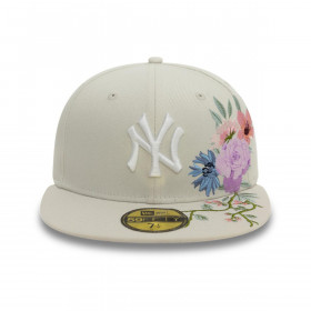 Gorra 59Fifty New York Yankees MLB Floral Light Beige