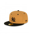 Gorra 59fifty MLB New York Yankees Wheat Black Med Beige