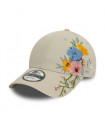 Gorra 9Forty New Era Branded Floral Pastel Grey