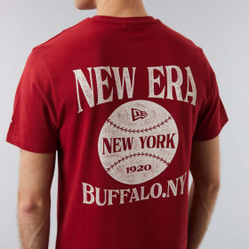 Polera New Era Heritage Hall Tee Dark Red