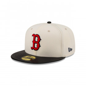 Gorro 59fifty MLB Boston Red Sox Leather Visor White