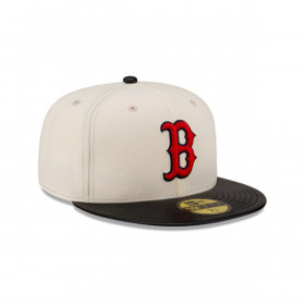 Gorro 59fifty MLB Boston Red Sox Leather Visor White