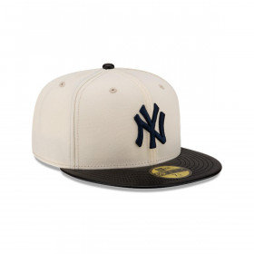 Gorro 59fifty MLB New York Yankees Leather Visor White