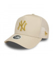 Gorra 9Forty New York Yankees MLB Metallic Logo Light Beige