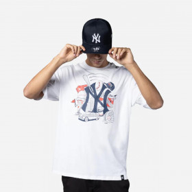 Polera  New York Yankees MLB Food Graphic White