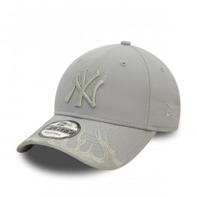 Gorra 9Forty New York Yankees MLB Flames Grey