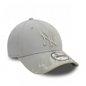 Gorra 9Forty New York Yankees MLB Flames Grey