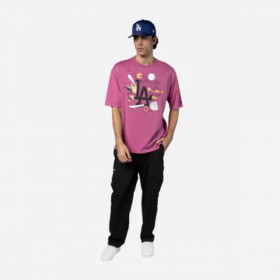 Polera  Los Angeles Dodgers MLB Food Graphic Med Purple