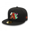 Gorra 59Fifty Arizona Diamondbacks MLB Seasonal Flower Black