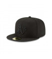 Gorra 59fifty MLB Oakland Athletics Black On Black Black