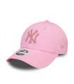 Gorra 9Forty New York Yankees MLB Metallic Logo Rosa Pastel Women