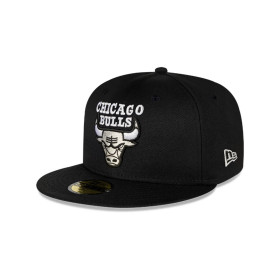 Gorro 59Fifty MLB Chicago Bulls Soul Black and Silver Black