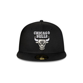 Gorro 59Fifty MLB Chicago Bulls Soul Black and Silver Black