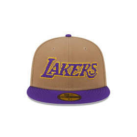 Gorra 59Fifty Los Angeles Lakers NBA Classic 8-Bit Wordmark Beige