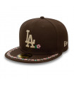 Gorra 59Fifty Los Angeles Dodgers MLB Floral Border Brown