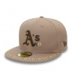 Gorra 59Fifty Oakland Athletics MLB Floral Border Brown