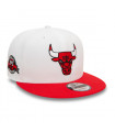 Gorra 9Fifty Chicago Bulls NBA White Crown NBA Red