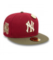 Gorra 59Fifty New York Yankees MLB Contrast Pin Dark Red