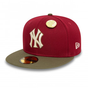 Gorra 59Fifty New York Yankees MLB Contrast Pin Dark Red