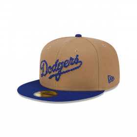 Gorra 59Fifty Los Angeles Dodgers MLB Classic 8-Bit Wordmark Beige