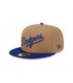 Gorra 59Fifty Los Angeles Dodgers MLB Classic 8-Bit Wordmark Beige