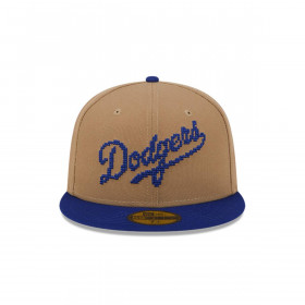 Gorra 59Fifty Los Angeles Dodgers MLB Classic 8-Bit Wordmark Beige