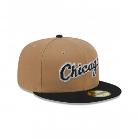 Gorra 59Fifty Chicago White Sox MLB Classic 8-Bit Wordmark Beige