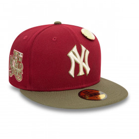 Gorra 59Fifty New York Yankees MLB Contrast Pin Dark Red