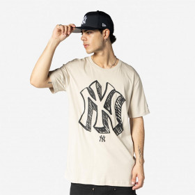 Polera  New York Yankees MLB Official Doodles Light Beige