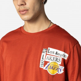 Polera  Los Angeles Lakers NBA Newspaper Copper