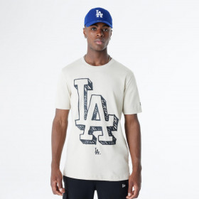 Polera  Los Angeles Dodgers MLB Official Doodles Light Beige