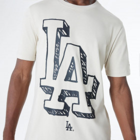 Polera  Los Angeles Dodgers MLB Official Doodles Light Beige