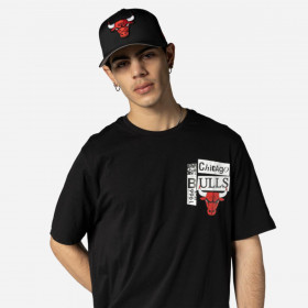 Polera  Chicago Bulls NBA Newspaper Black