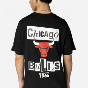 Polera  Chicago Bulls NBA Newspaper Black