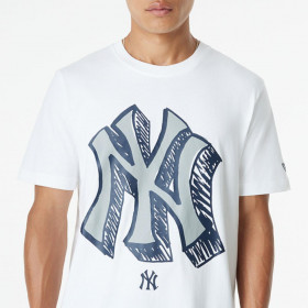 Polera  New York Yankees MLB Official Doodles White