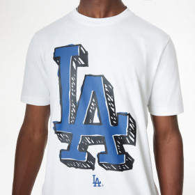 Polera  Los Angeles Dodgers MLB Official Doodles White