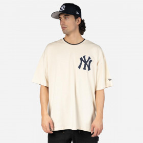 Polera  New York Yankees MLB Patches Light Beige