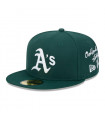 Gorra 59Fifty Oakland Athletics MLB Team Verbiage Dark Green