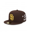 Gorra 59Fifty San Diego Padres MLB Team Verbiage Dark Brown